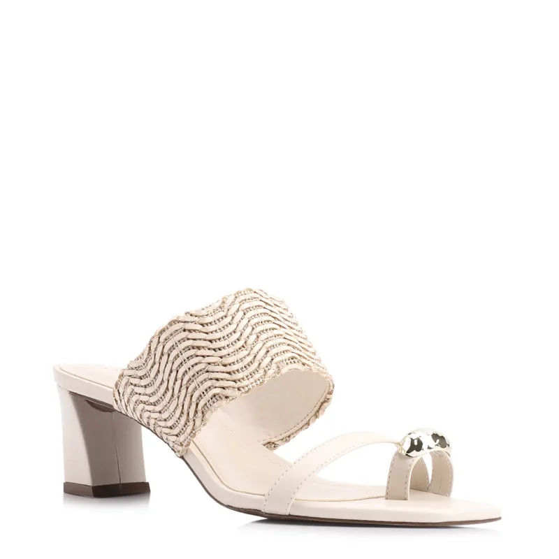 Mule Toe Ring Alt Tramado Off White