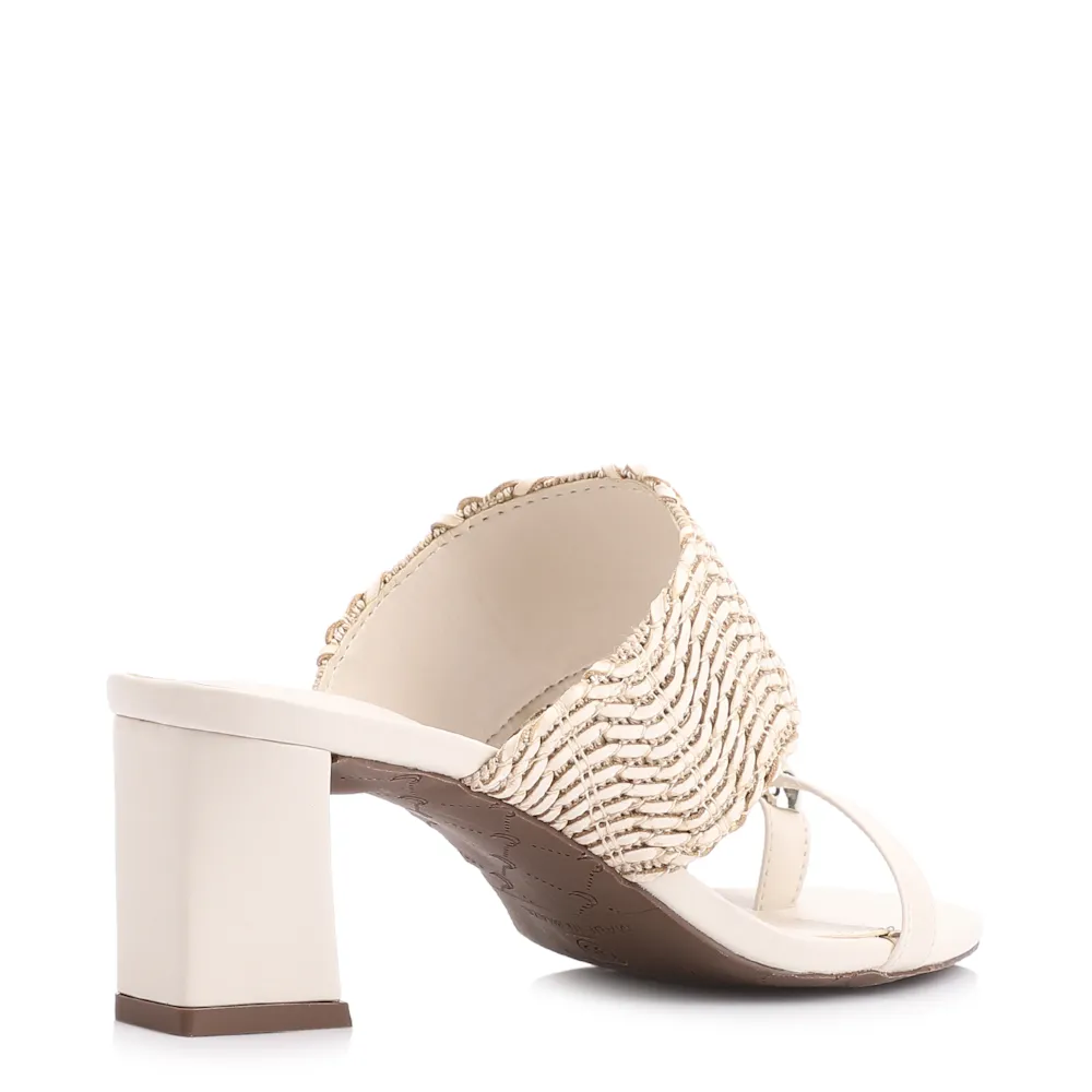 Mule Toe Ring Alt Tramado Off White - imagem 3