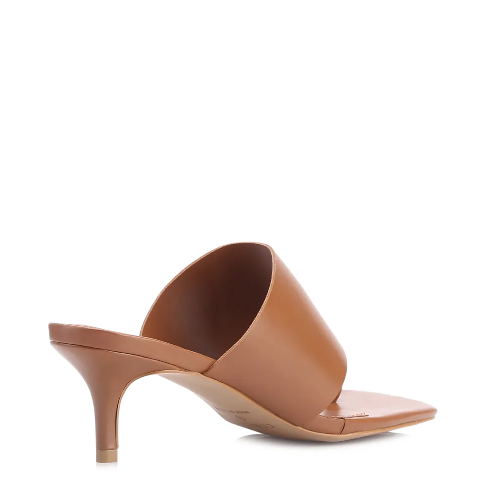 Mule Toe Ring Couro Marrom - imagem 3