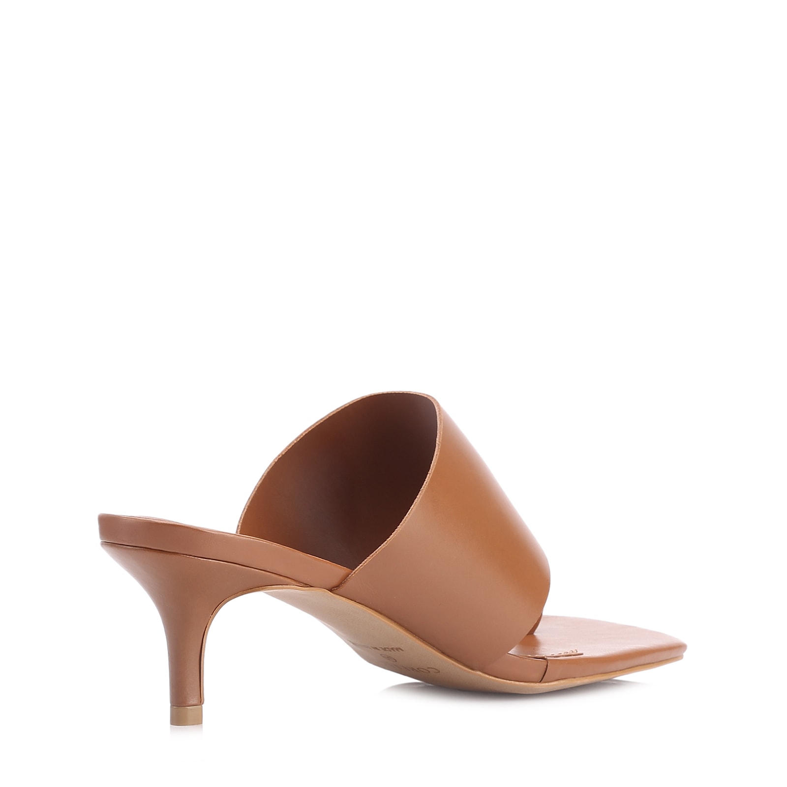 Mule Toe Ring Couro Marrom