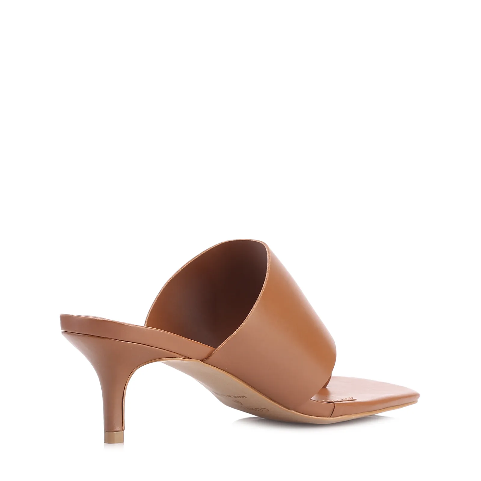 Mule Toe Ring Couro Marrom