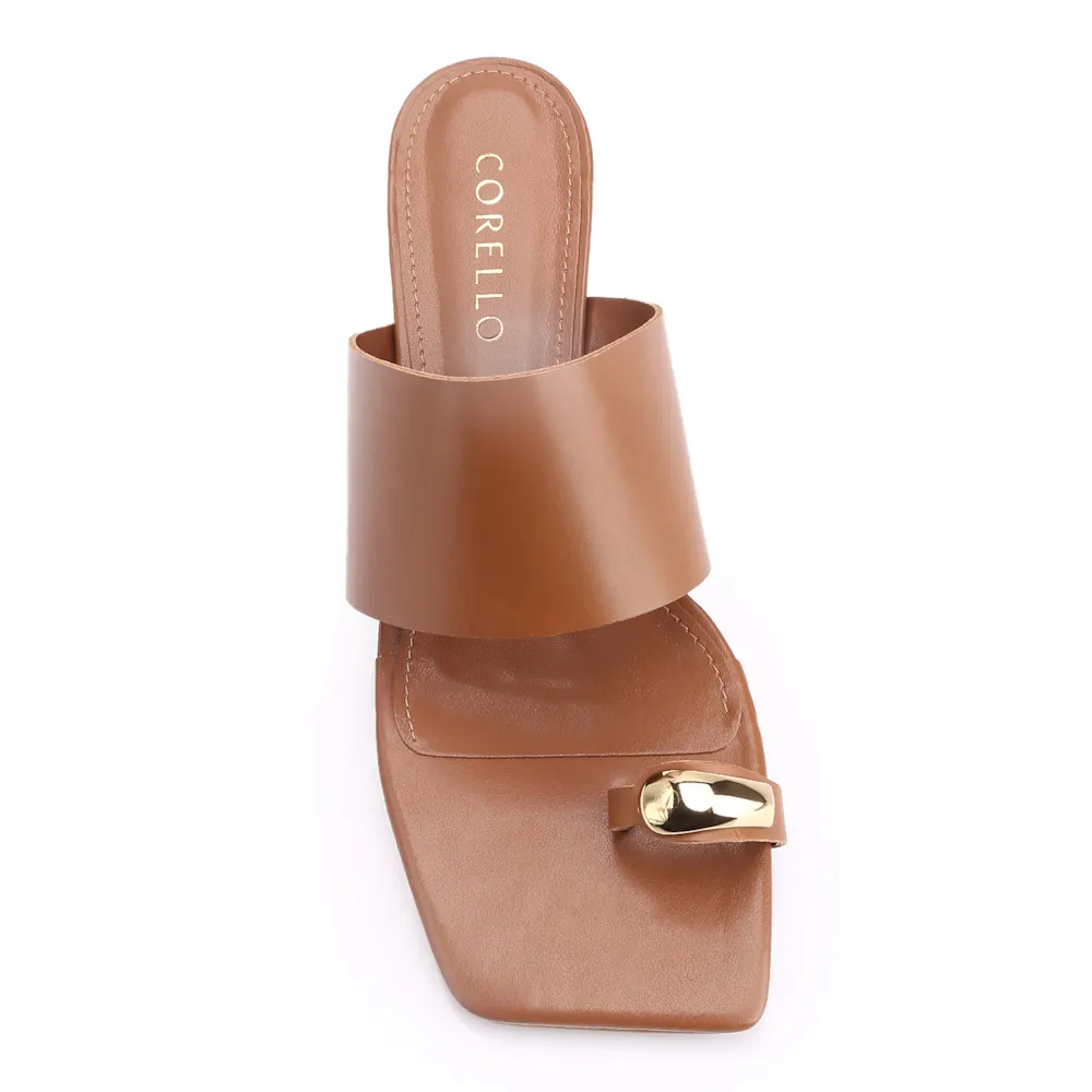 Mule Toe Ring Couro Marrom - imagem 5