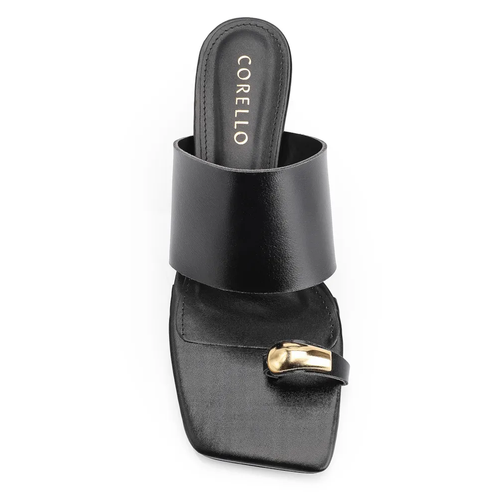 Mule Toe Ring Couro Preto - imagem 6