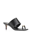 Mule Toe Ring Couro Preto - imagem 1