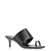 Mule Toe Ring Couro Preto - imagem 1