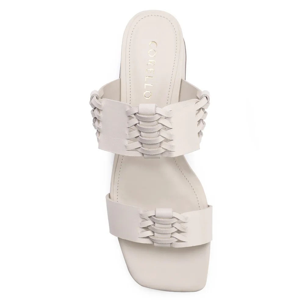 Mule Trançada Couro Off White - imagem 5