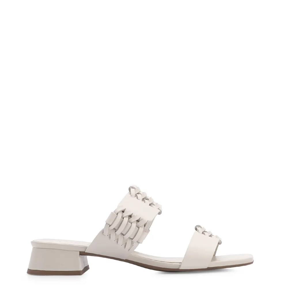 Mule Trançada Couro Off White - imagem 2