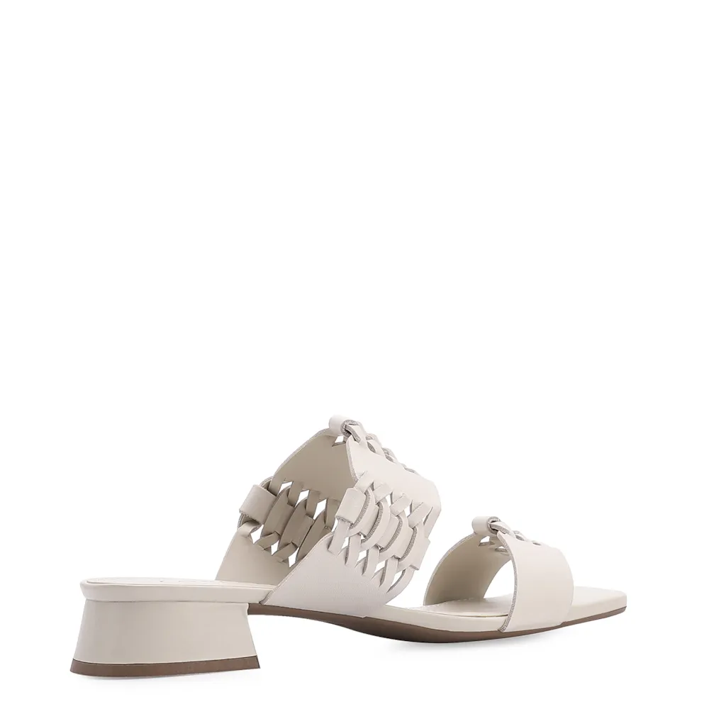 Mule Trançada Couro Off White - imagem 3