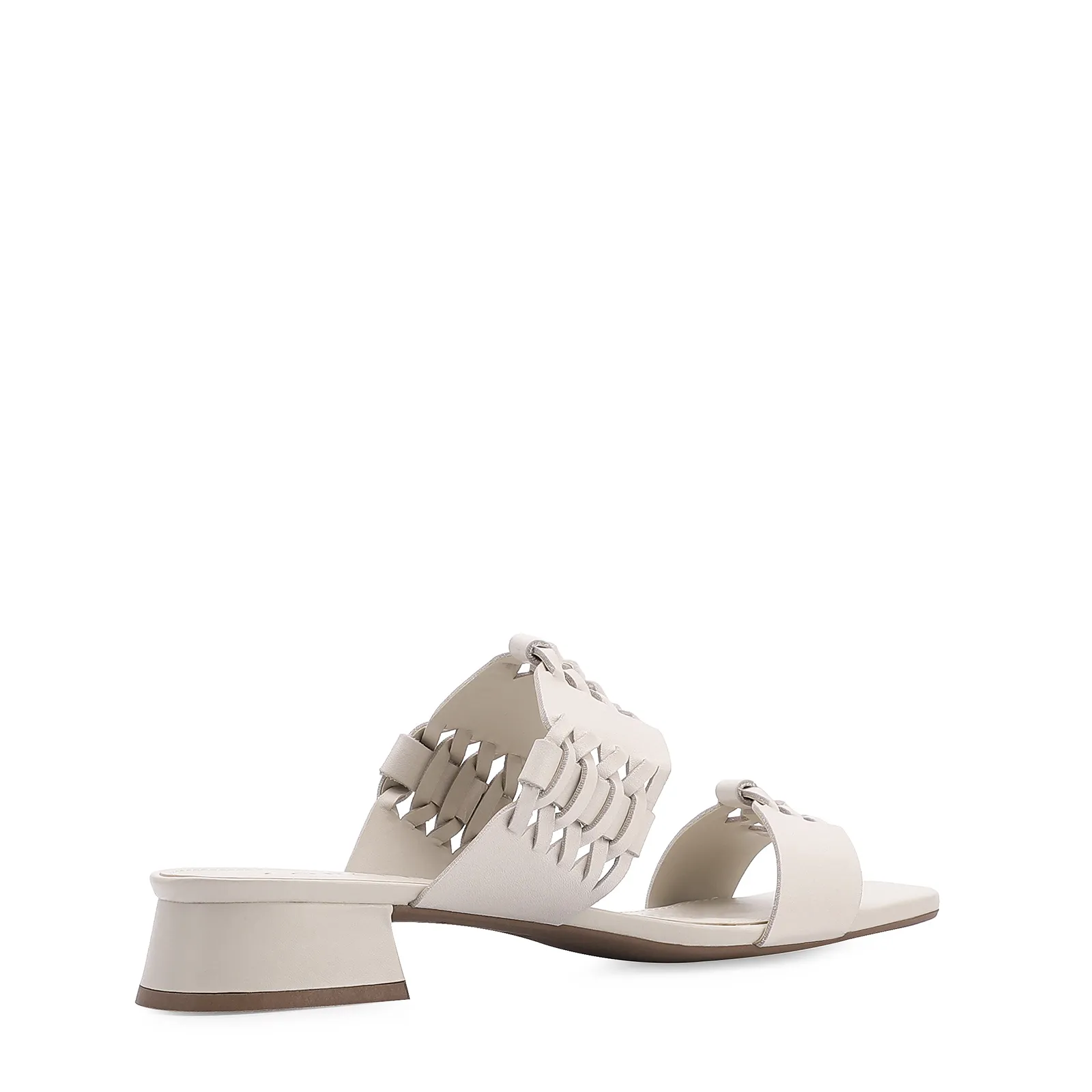Mule Trançada Couro Off White