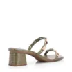 Mule Verde Salto Bloco Baixo Alt Croco Pedras - imagem 4