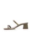 Mule Verde Salto Bloco Baixo Alt Croco Pedras - imagem 5