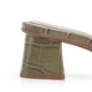 Mule Verde Salto Bloco Baixo Alt Croco Pedras - imagem 7