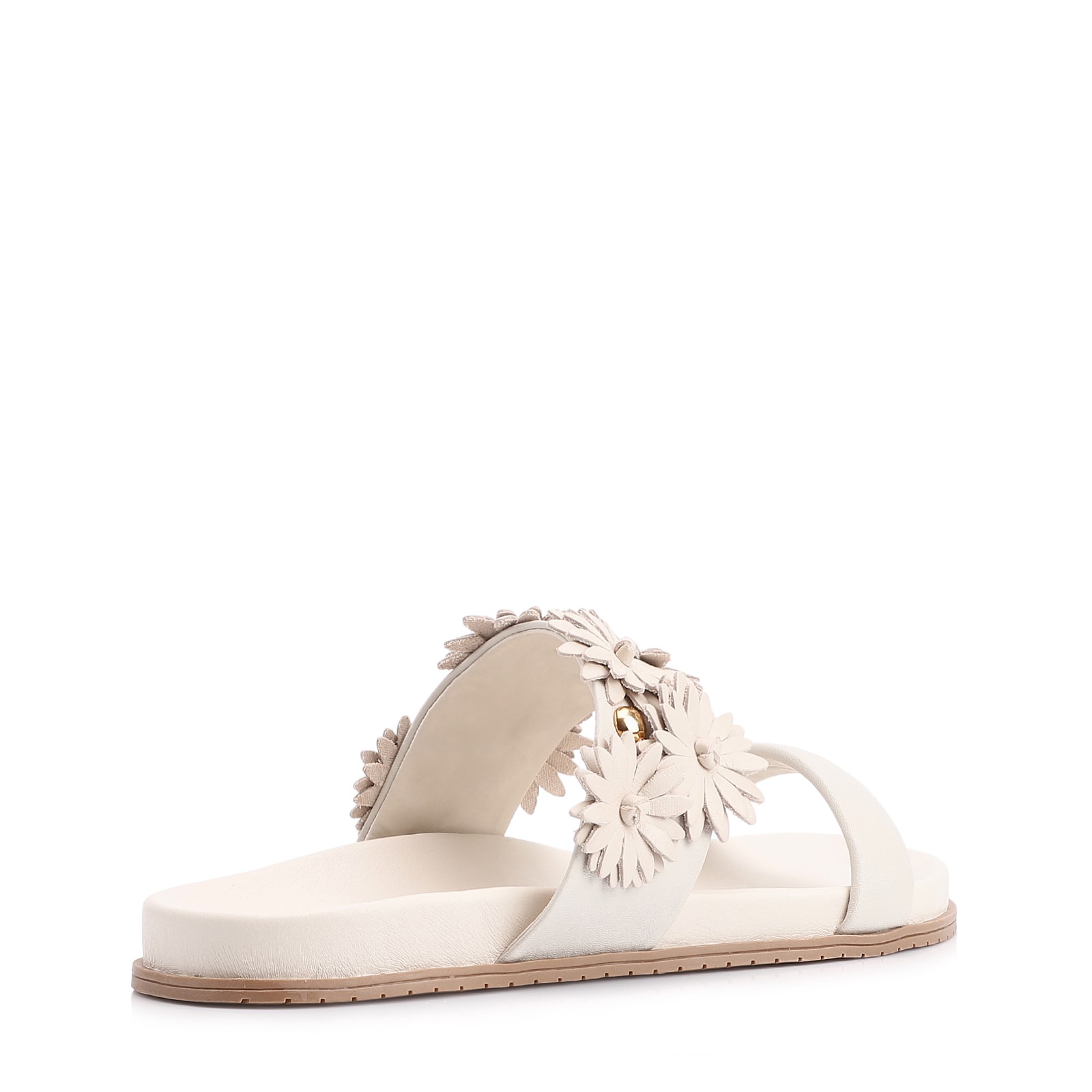 Papete Alt Off White/Couro Flores Off White