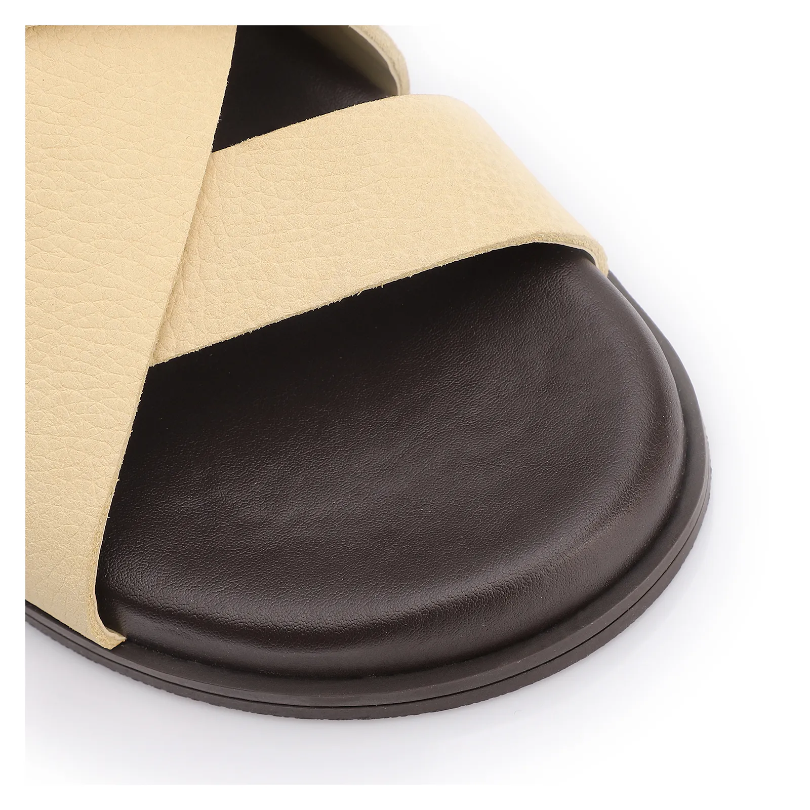 Papete Amarela Couro Nobuck Floater Fivela Dourada