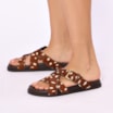 Papete Animal Print Couro Pelo Fivela Dourada - imagem 2