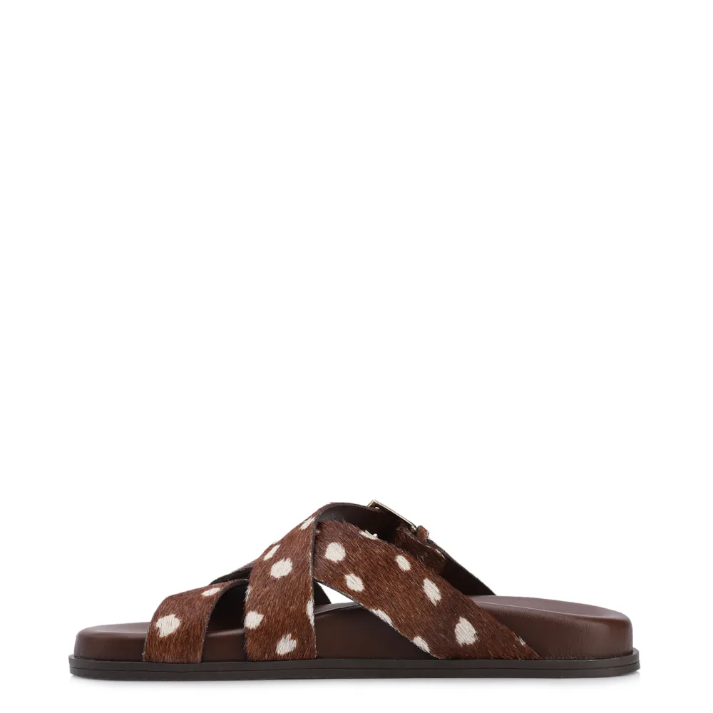 Papete Animal Print Couro Pelo Fivela Dourada - imagem 5