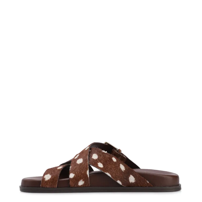 Papete Animal Print Couro Pelo Fivela Dourada - foto 5