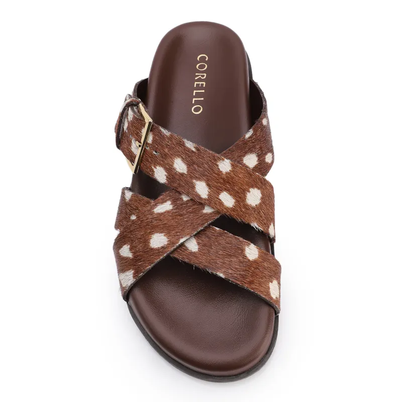 Papete Animal Print Couro Pelo Fivela Dourada - foto 6
