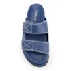 Papete Azul  Couro Antique Tiras Pespontos - imagem 6