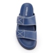 Papete Azul  Couro Antique Tiras Pespontos - imagem 6