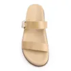 Papete Bege Couro Metal Dourado - imagem 5