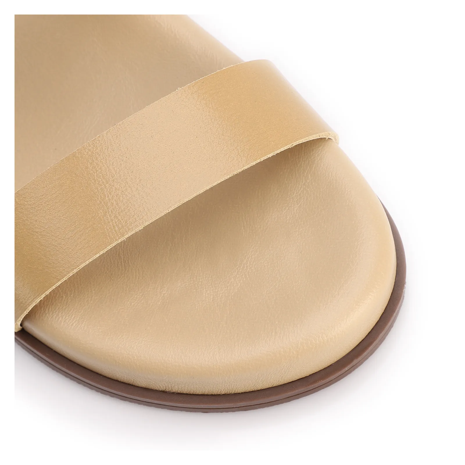  Papete Bege Couro Metal Dourado