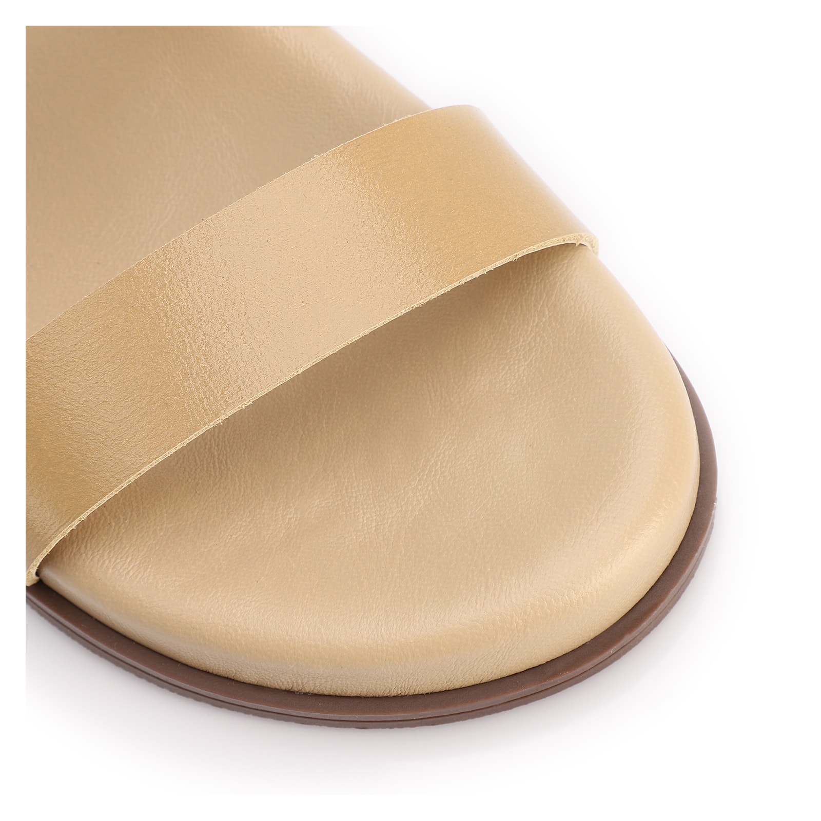 Papete Bege Couro Metal Dourado
