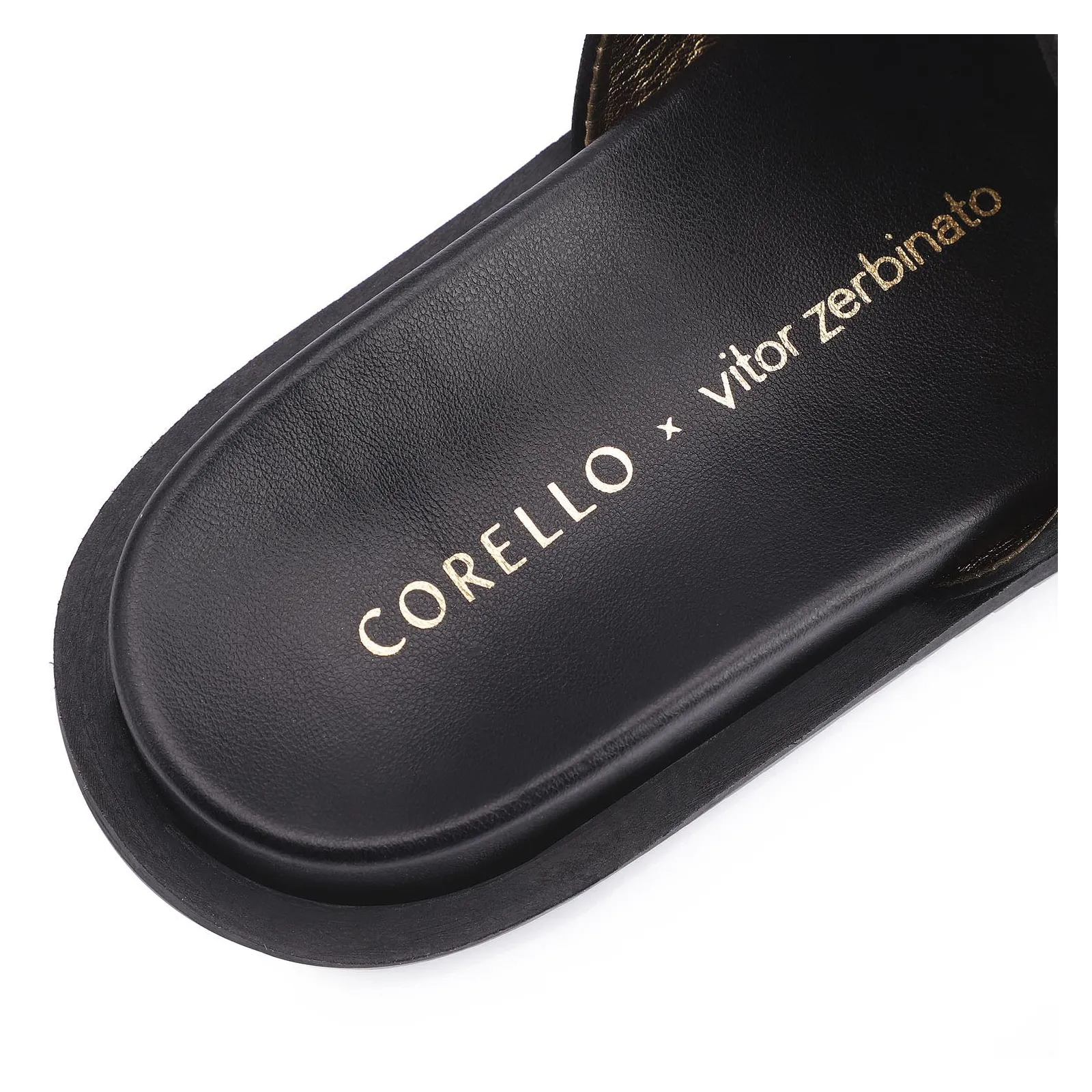 Papete Corello x Vitor Zerbinato Couro Nobuck Preto