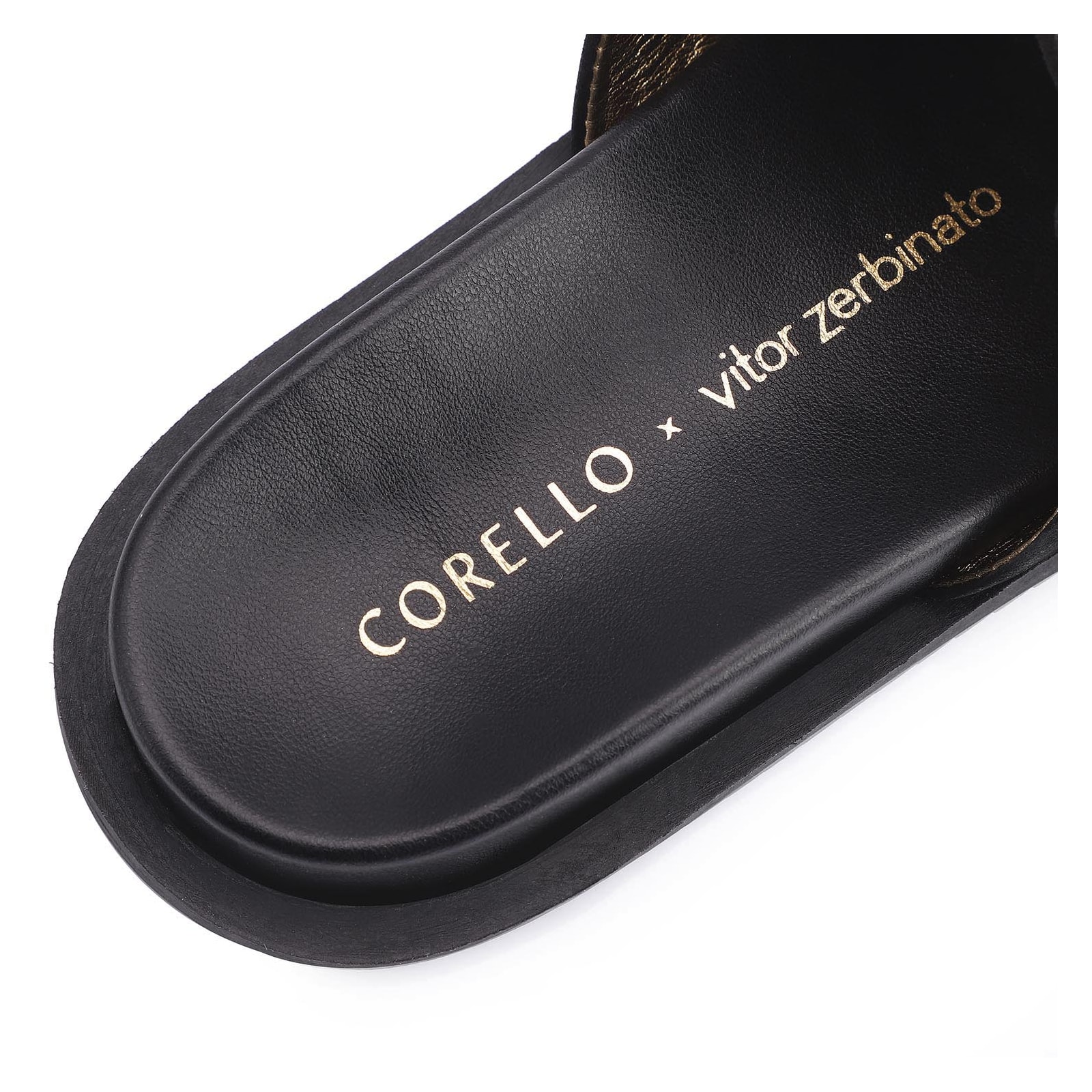 Papete Corello x Vitor Zerbinato Couro Nobuck Preto