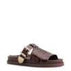 Papete Couro Maxi Croco Marrom - imagem 1