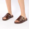 Papete Couro Maxi Croco Marrom - imagem 2