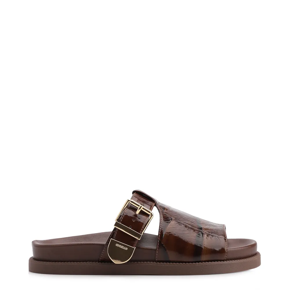 Papete Couro Maxi Croco Marrom - imagem 3