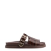 Papete Couro Maxi Croco Marrom - imagem 3