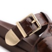 Papete Couro Maxi Croco Marrom - imagem 8