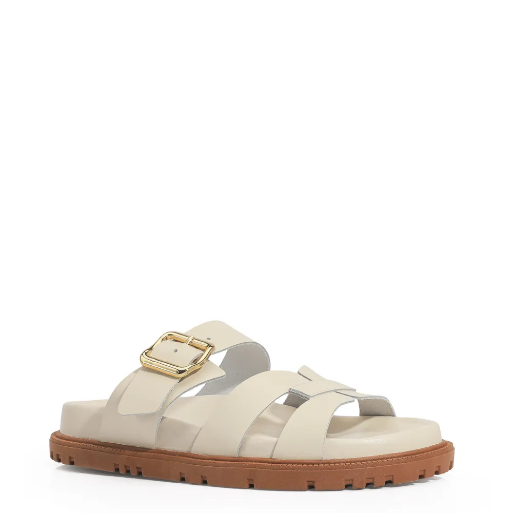 Papete Couro Off White