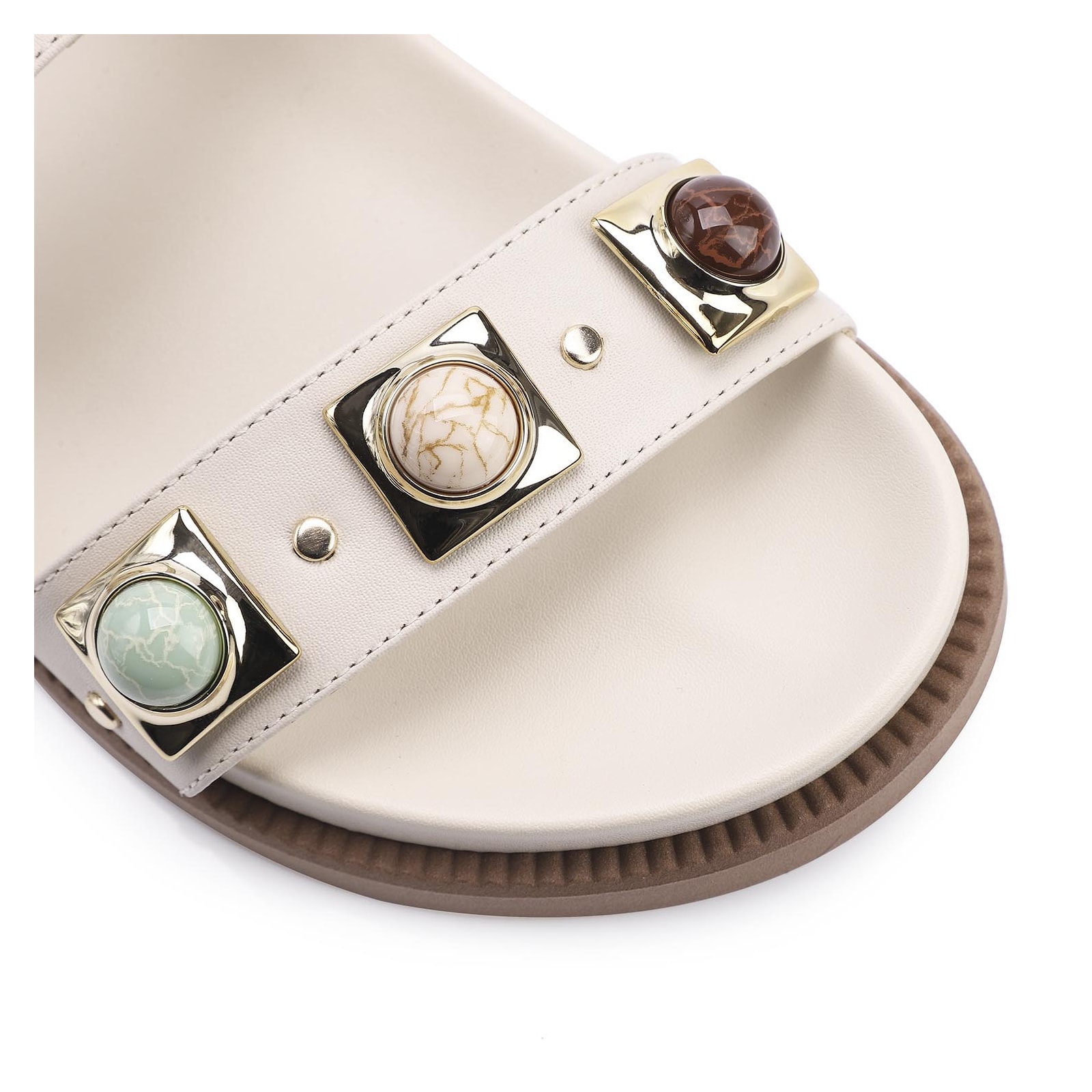 Papete Couro Off White