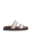 Papete Couro Off White/Marrom - imagem 3