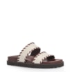 Papete Couro Off White/Marrom - imagem 1
