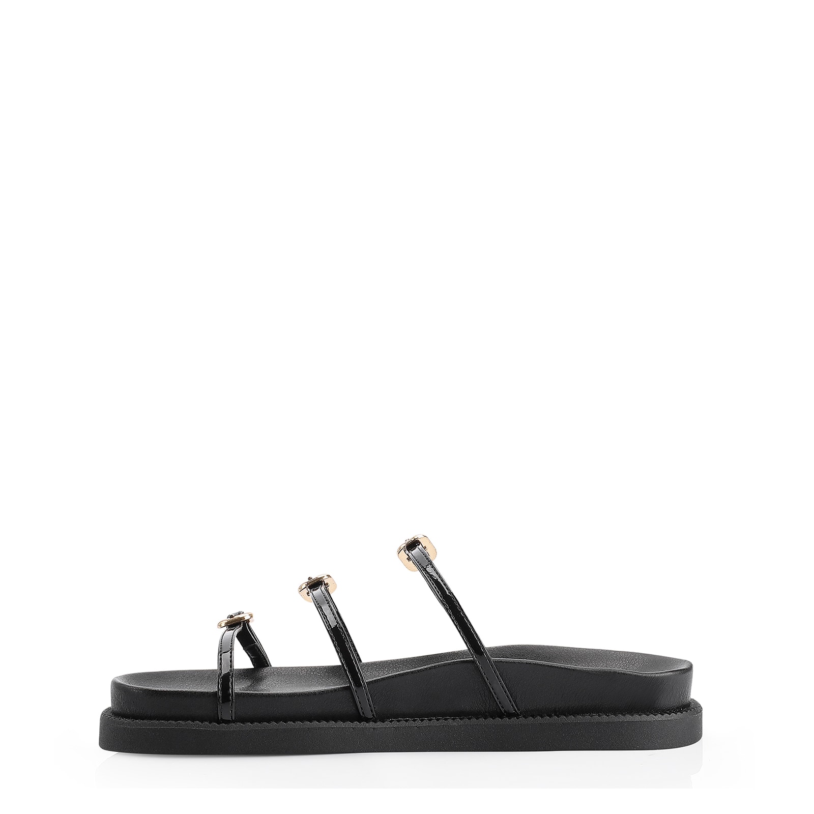 Papete Fivelas Alt/Verniz Preto