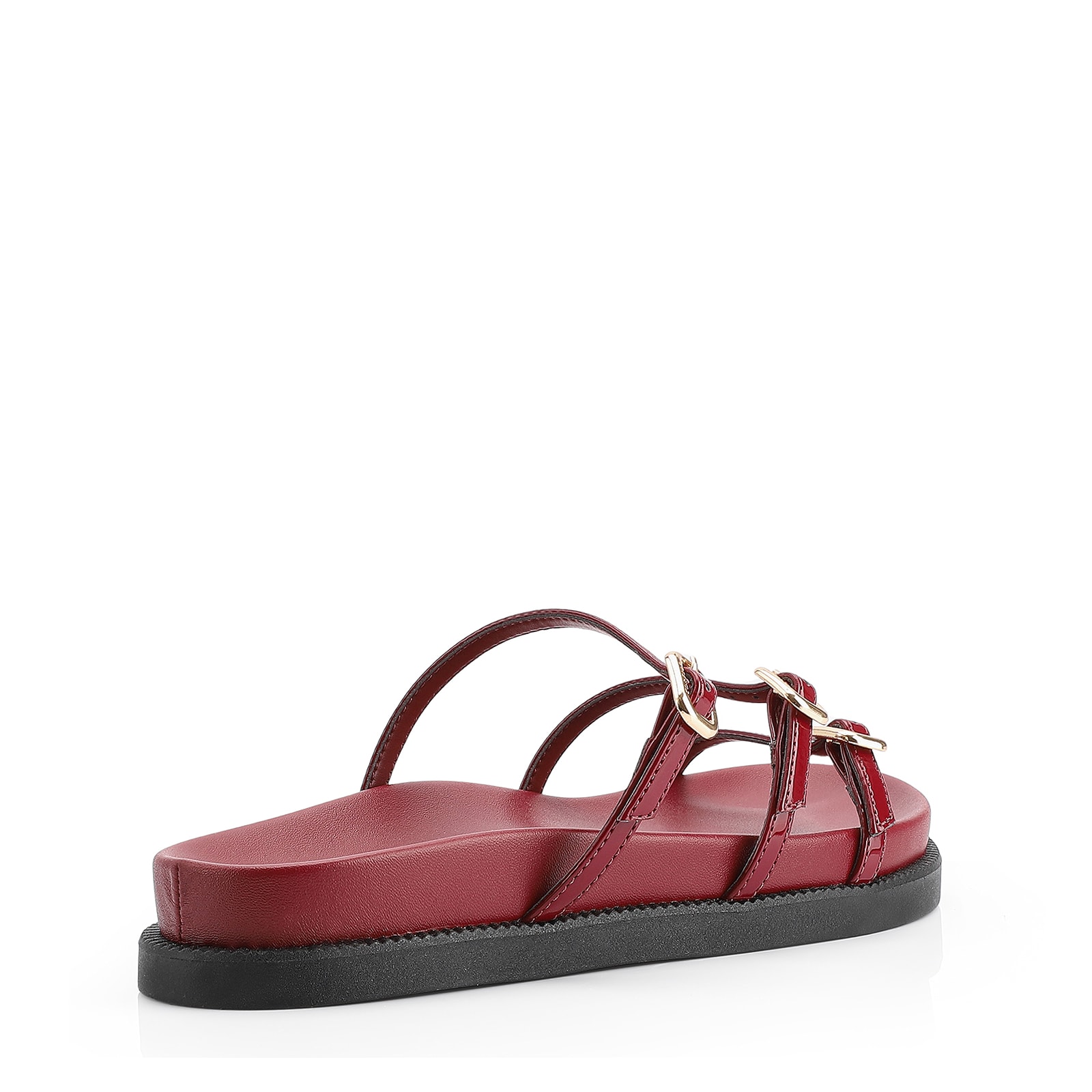 Papete Fivelas Alt/Verniz Vermelho Cereja