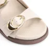 Papete Fivelas Couro Croco Off White - imagem 6