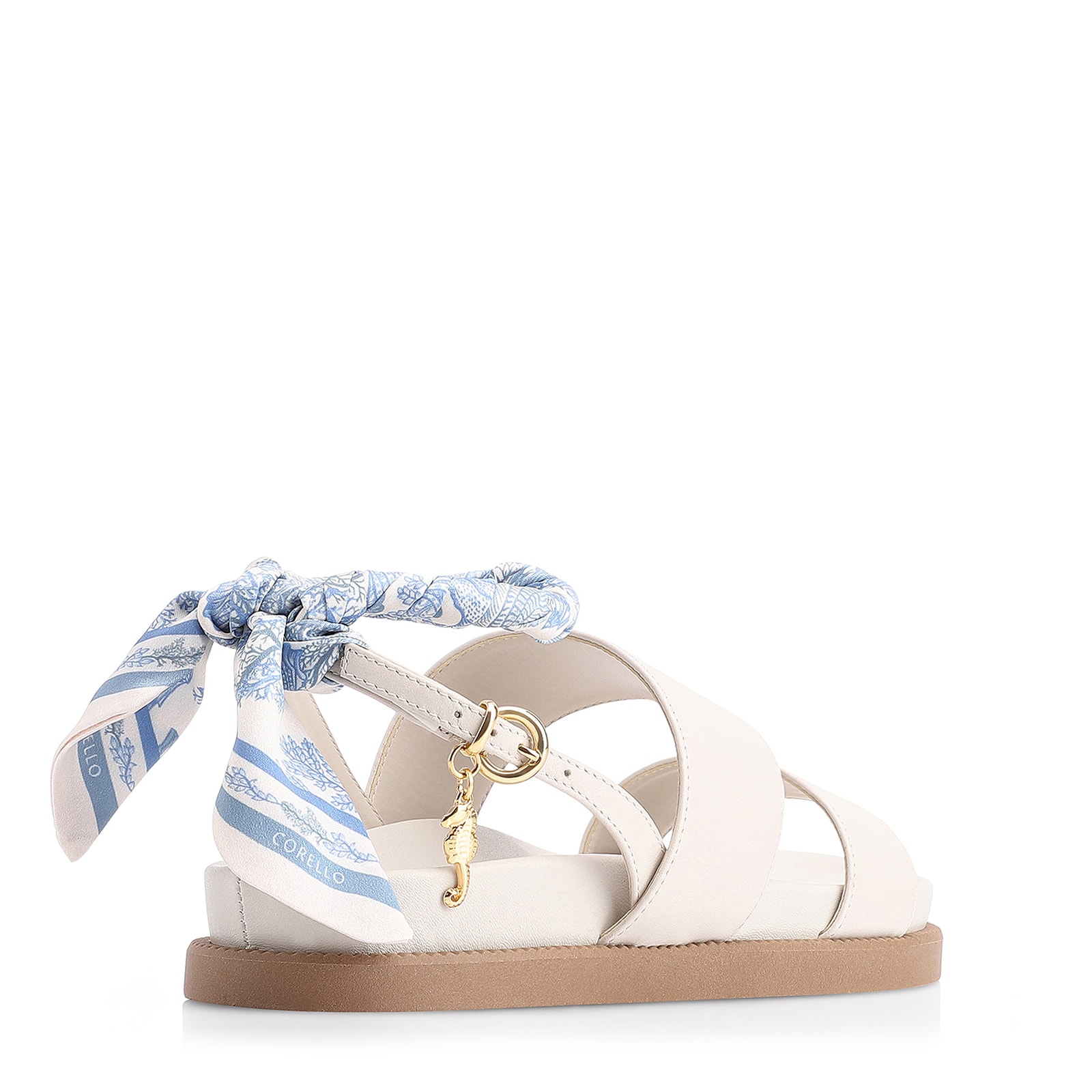 Papete Lenço Couro Off White