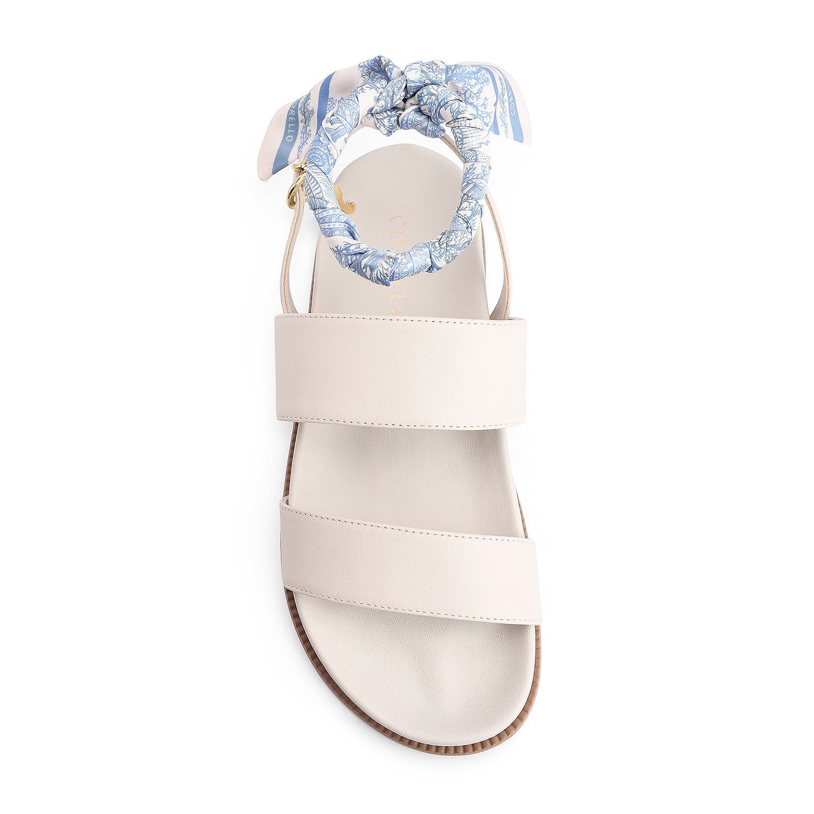 Papete Lenço Couro Off White