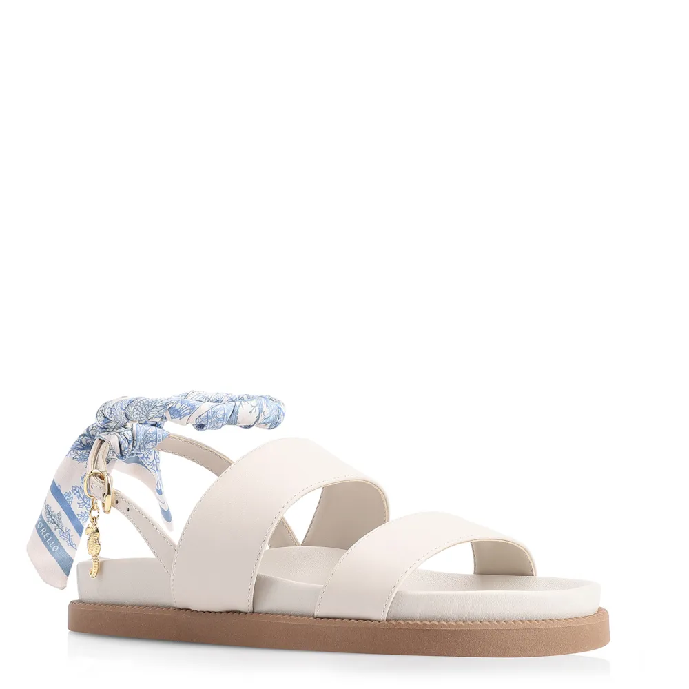 Papete Lenço Couro Off White
