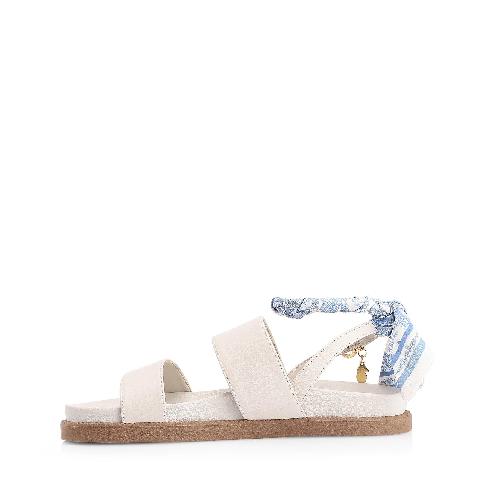 Papete Lenço Couro Off White