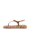 Papete Marrom Claro Couro Animal Print Fivela - imagem 5