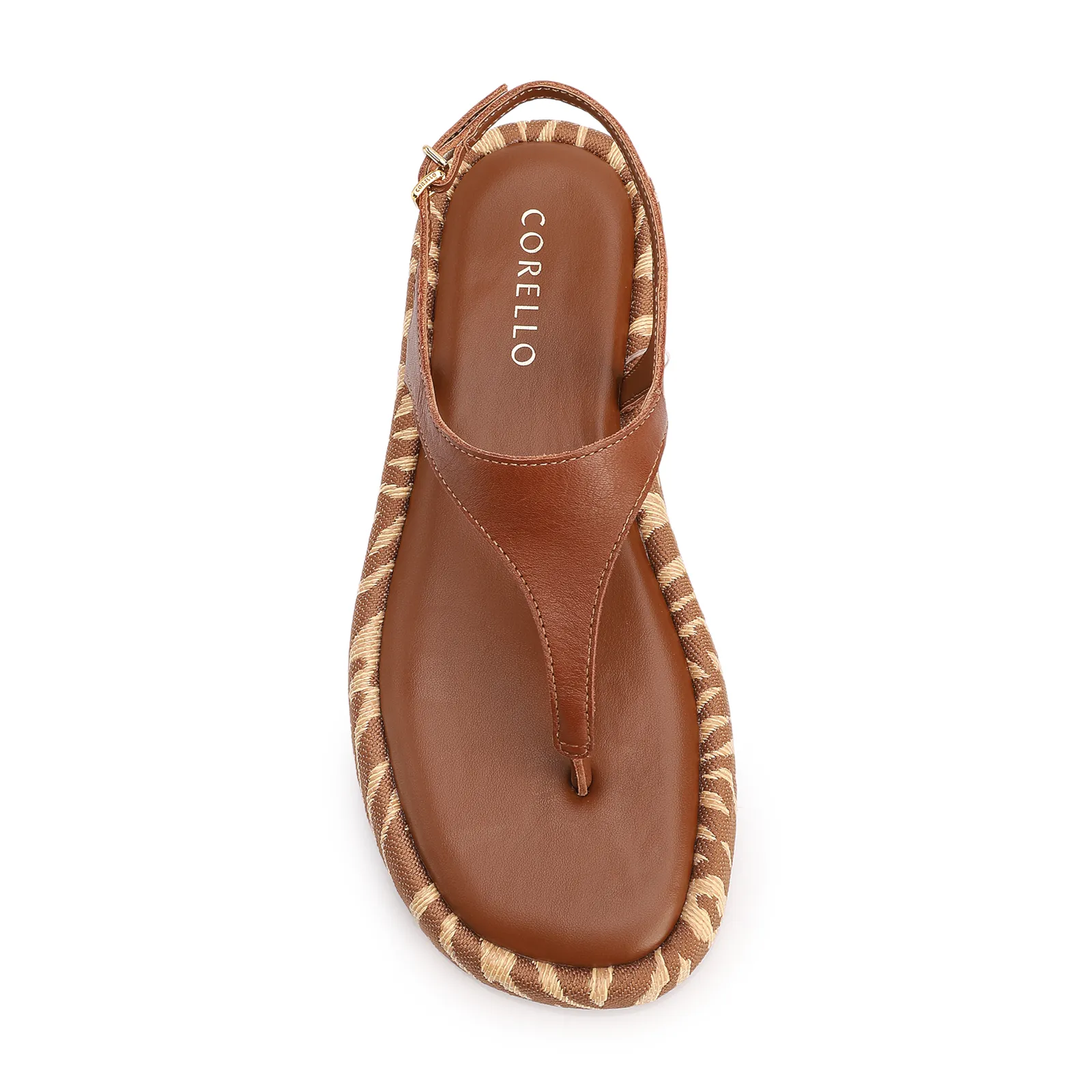 Papete Marrom Claro Couro Animal Print Fivela