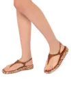 Papete Marrom Claro Couro Animal Print Fivela - imagem 2