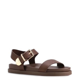 Marrom Couro Antique Maxi Fivela Dourada