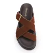 Papete Marrom Couro Nobuck Floater Fivela Dourada - imagem 5